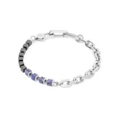 COEUR DE LION Aber-Unisex-Armband Fusion Link Chain Blau