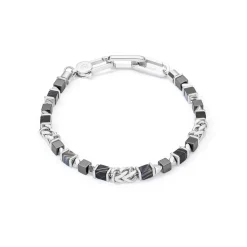 COEUR DE LION Männer-Unisex-Armband Würfel & Kette Schwarz