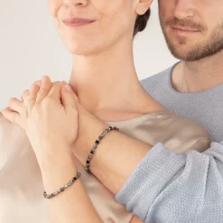 COEUR DE LION Männer-Unisex-Armband Würfel & Kette Schwarz