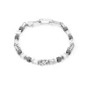 COEUR DE LION Männer-Unisex-Armband Würfel & Kette Weiß