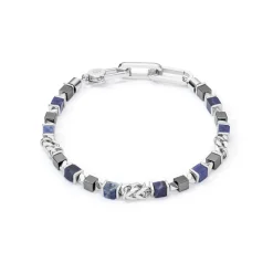 COEUR DE LION Unisex Edition-Unisex-Armband Würfel & Kette Blau