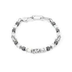 COEUR DE LION Unisex-Armbänder-Unisex-Armband Würfel & Kette Weiß